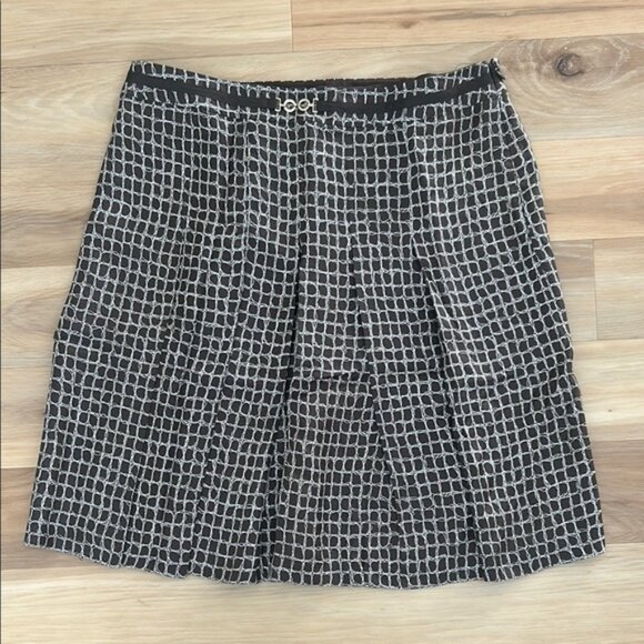 Ann Taylor Black and White A-line Mini Skirt - Picture 1 of 5